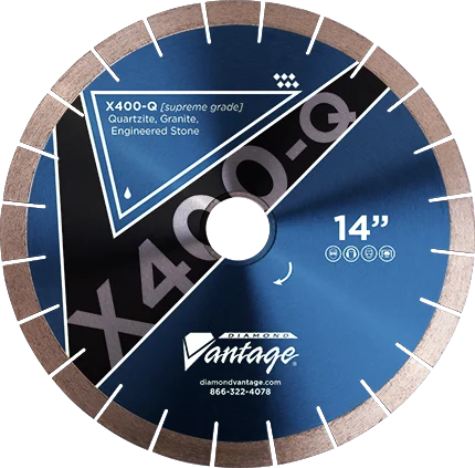 Diamond Vantage 16 x .134 x 60/50mm Supreme Quartzite Bridge Saw Blade, Silent Core (20mm)