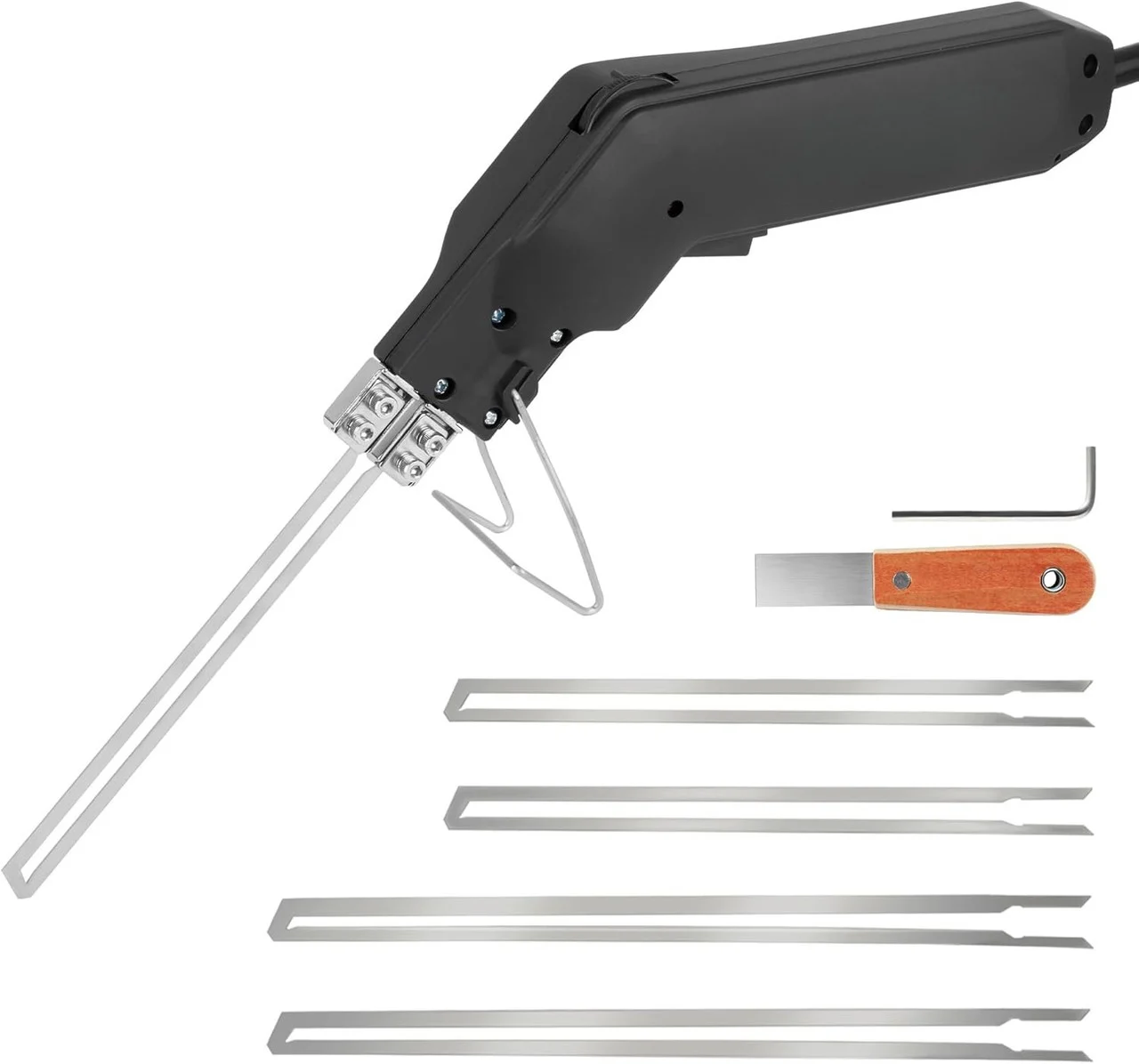 Hot Knife Foam Cutter, 190W Adjustable, 4 Blades + Safety Stand (KD‑5)