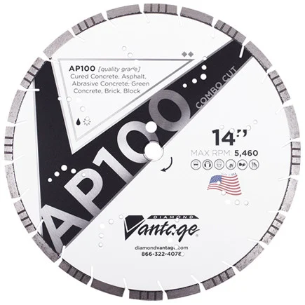 Diamond Vantage AP100 COMBO CUT 16 x .125 x 1/20mm All-Purpose Blade, Made in USA