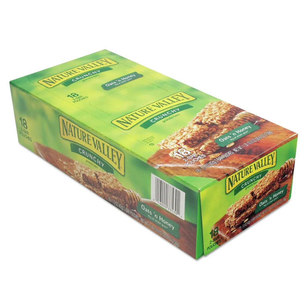 Advantus GEM33530 1.5 oz. Bar Granola Bars - Oats'n Honey Cereal (18/Box)
