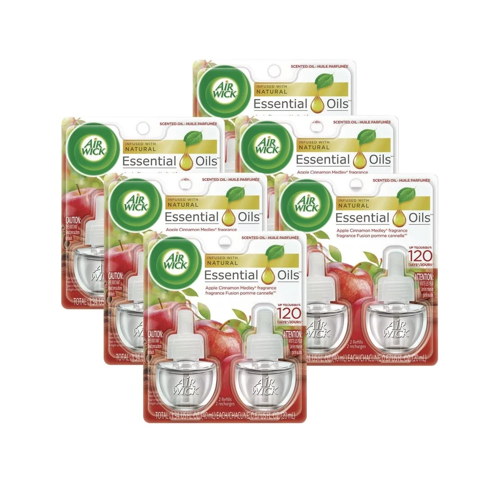Air Wick 0.67 oz. Scented Oil Refill - Apple Cinnamon Medley (6/Carton)