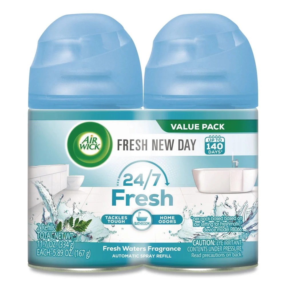 Air Wick Freshmatic Ultra 5.89 oz. Aerosol Spray Automatic Spray Refill - Fresh Water (2/Pack)
