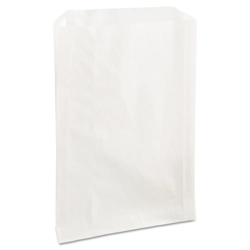 Bagcraft Grease-Resistant 6-1/2 in. x 8 in. Sandwich Bags - White (2000/Carton)
