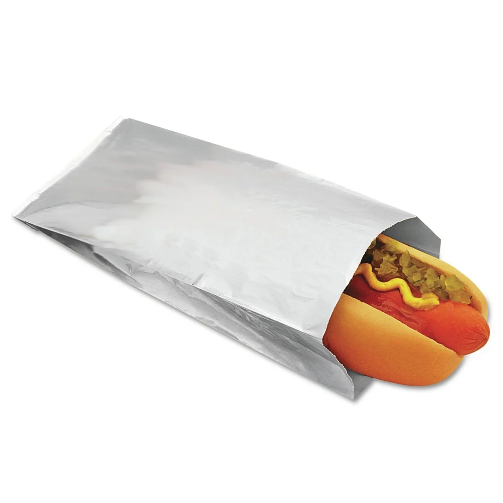 Bagcraft 3.5 in. x 8.5 in. Foil Single-Serve Bags - Silver (1000/Carton)