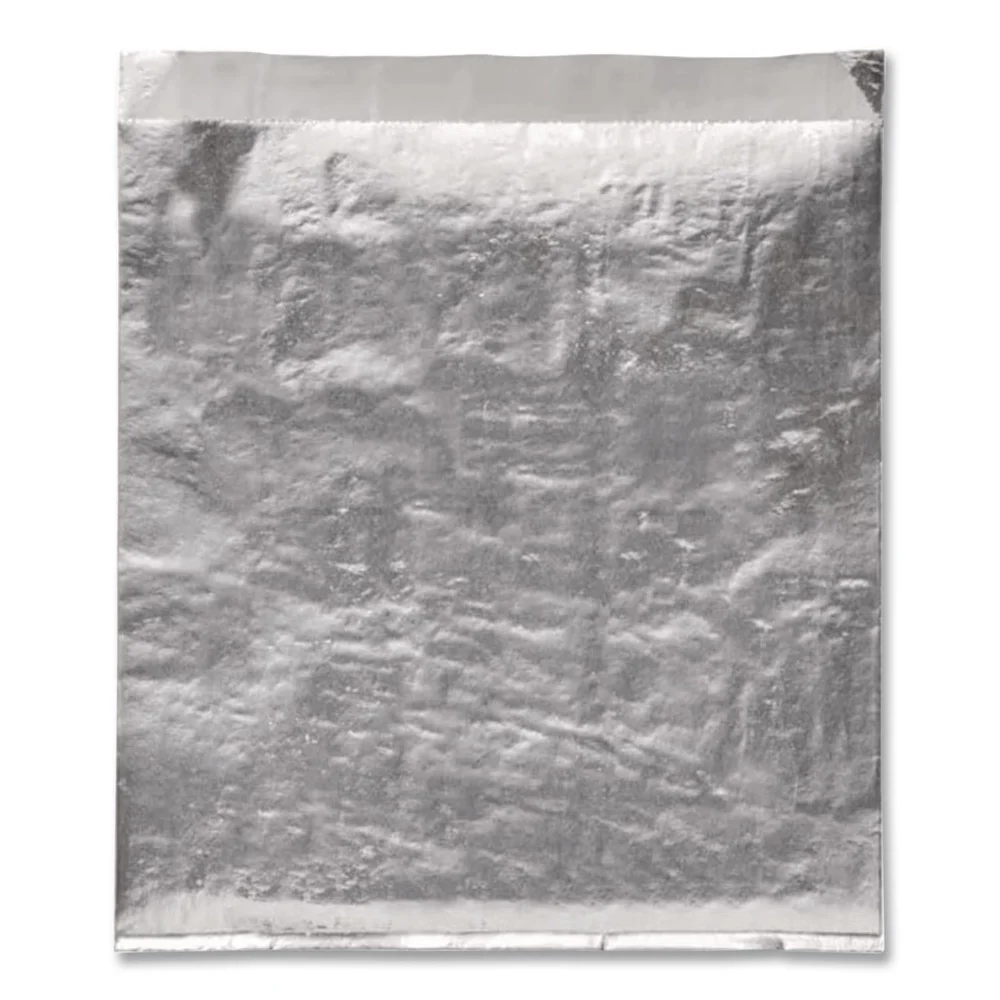 Bagcraft 6 in. x 3/4 in. x 6-1/2 in. Foil Sandwich Bags - Silver (1000/Carton)