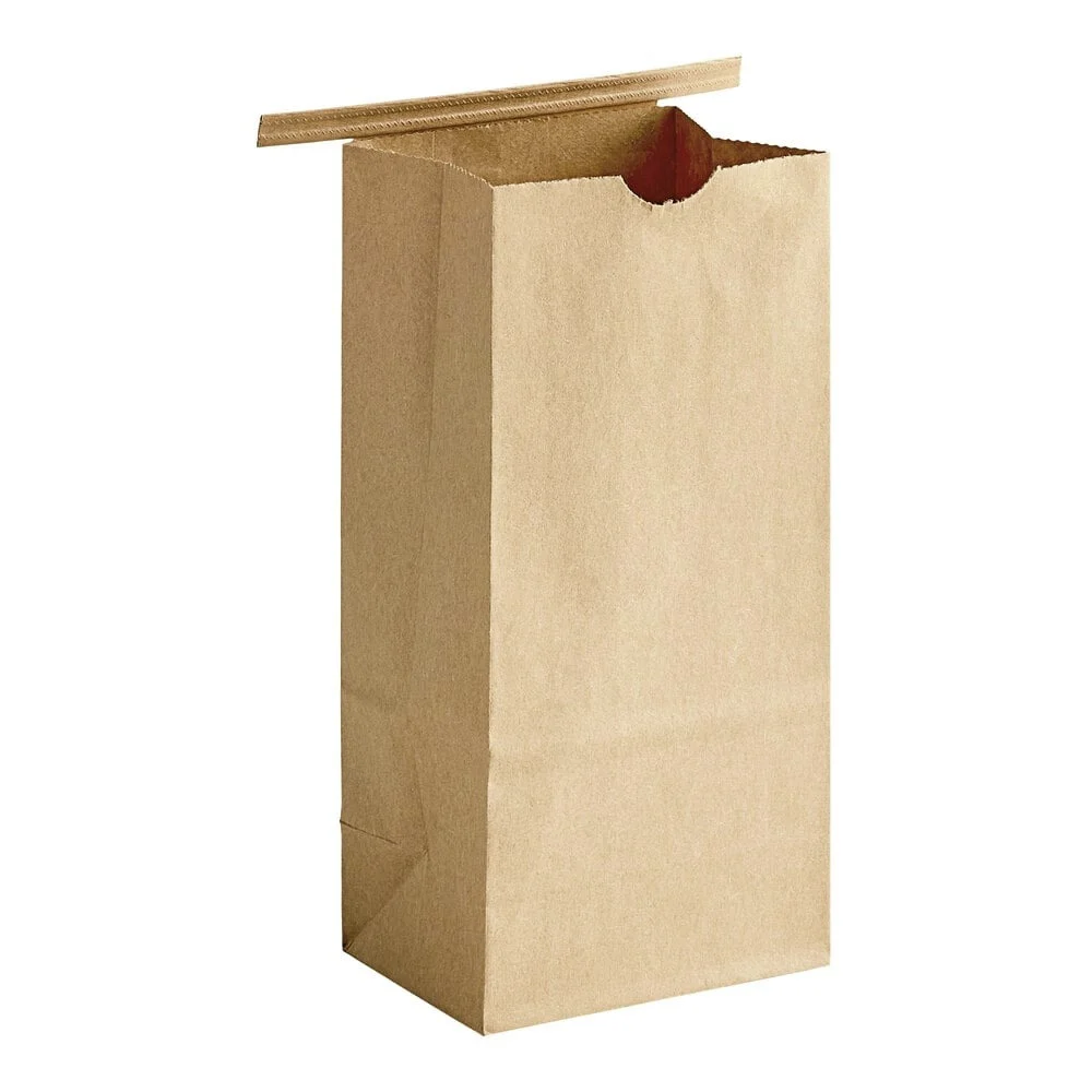 Bagcraft 300950 1/2 lbs. Coffee Bag Poly Lined Tin Ties - Natural (1000/Carton)
