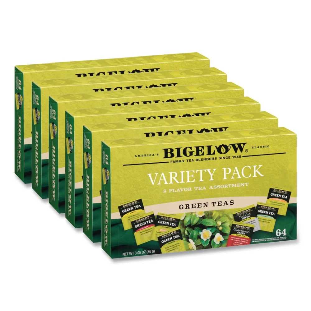 Bigelow RCB30568CT Tea Bags - Green Tea Assortment (384/Carton)
