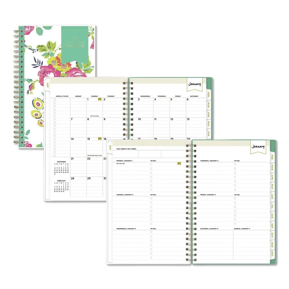 Blue Sky BLS103619 8 in. x 5 in. 12-Month (Jan-Dec 2026) Day Designer Peyton Weekly/Monthly Planner - White