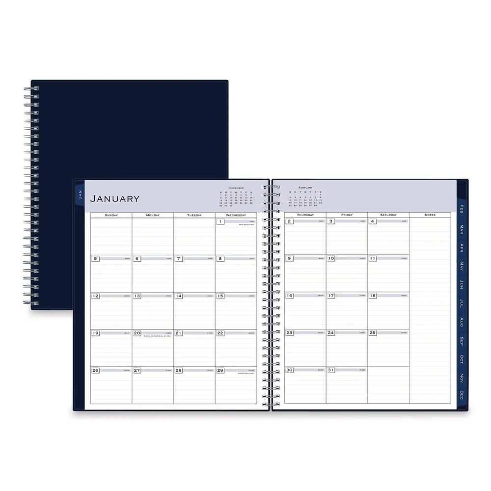 Blue Sky 10 in. x 8 in. 12-Month (Jan to Dec): 2026 Passages Monthly Planner - Navy Cover