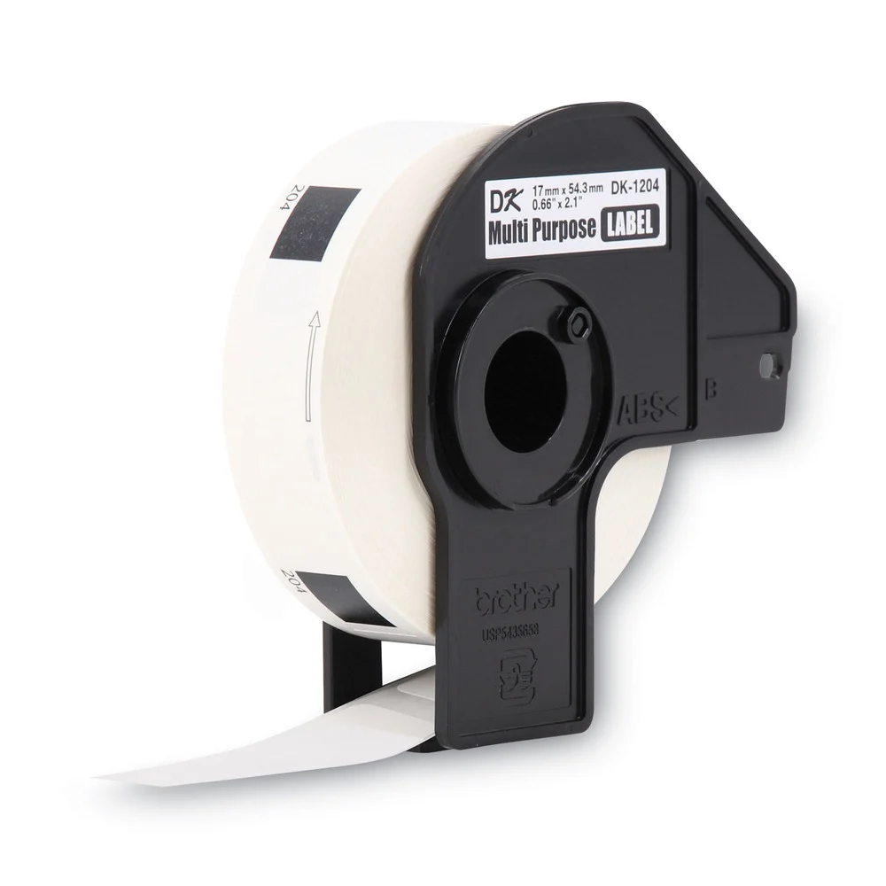 Brother 0.66 in. x 2.1 in. Die-Cut Multipurpose Labels - White (1-Roll)
