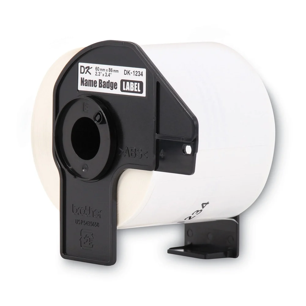 Brother 2.3 in. x 3.4 in. Die-Cut Name Badge Labels - White (1-Roll)