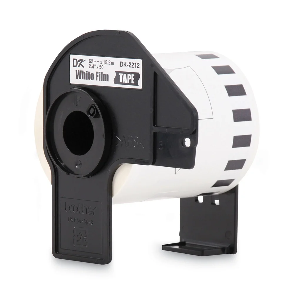 Brother 2.4 in. x 50 ft. Continuous Film Label Tape - White (1-Roll)