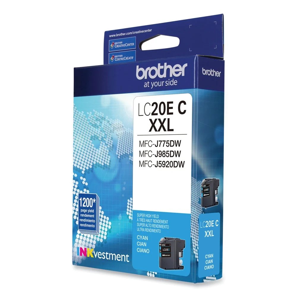 Brother LC20EC INKvestment 1,200 Page-Yield Super High-Yield Ink - Cyan
