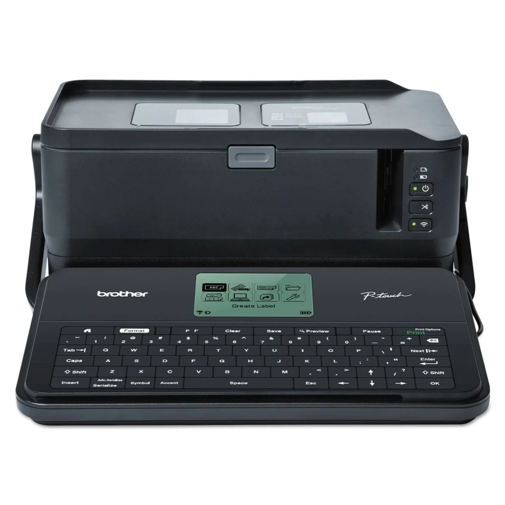 Brother P-Touch PT-D800W 12.25 in. x 7.5 in. x 6.12 in. 60 mm/s Print Speed Commercial/Lite Industrial Portable Label Maker
