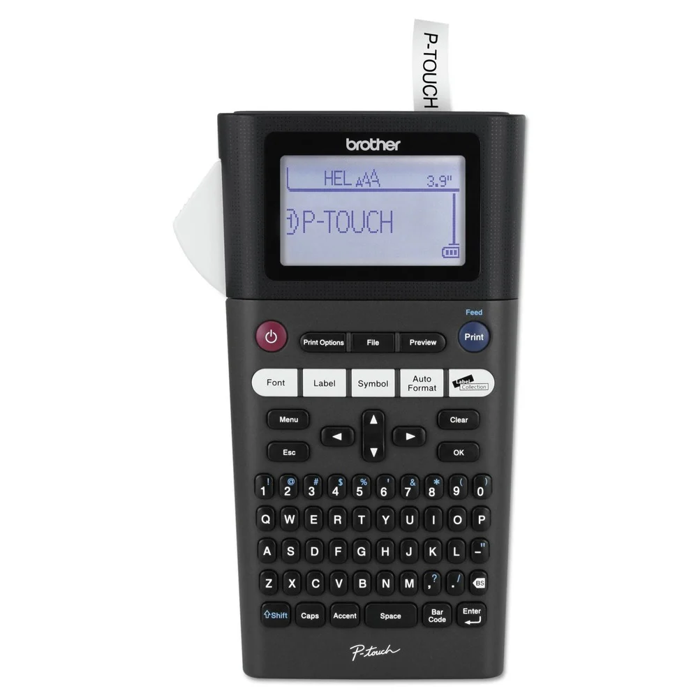 Brother P-Touch PT-H300 5.25 in. x 8.5 in. x 2.63 in. 5 Lines Take-It-Anywhere Labeler with One-Touch Formatting