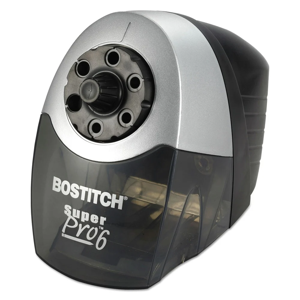 Bostitch EPS12HC Super Pro 6 6.13 x 10.69 x 9 AC-Powered Commercial Electric Pencil Sharpener - Gray/Black