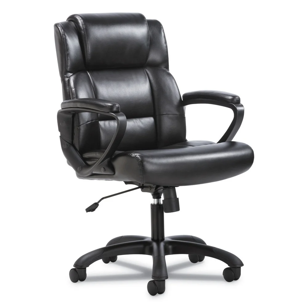 Basyx HON Sadie Mid-Back Ergonomic Executive Chair, Black Leather