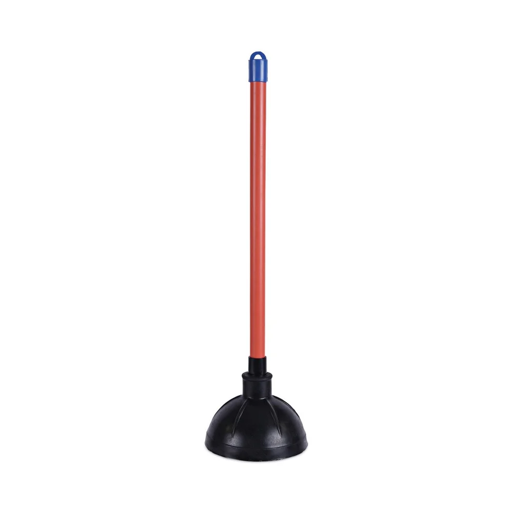 Boardwalk 18 in. Plastic Handle Toilet Plunger for 5-5/8 in. Bowls - Red/Black