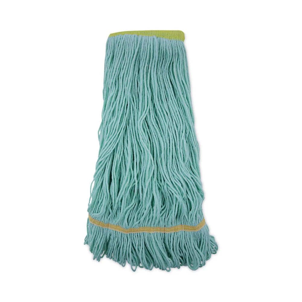 Boardwalk EcoMop Looped-End Recycled Fibers Mop Head - Green, Large