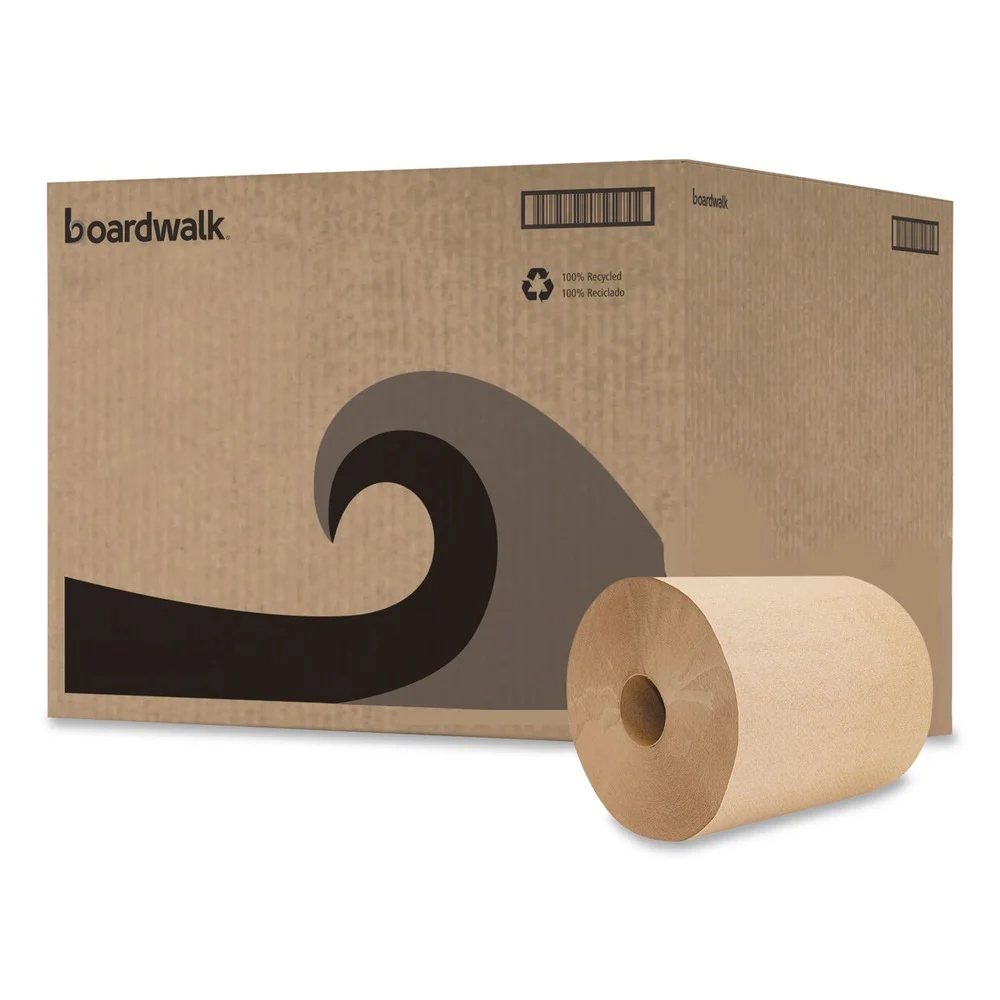 Boardwalk 1-Ply 8 in. x 800 ft. Green Universal Roll Towels - Natural (6 Rolls/Carton)