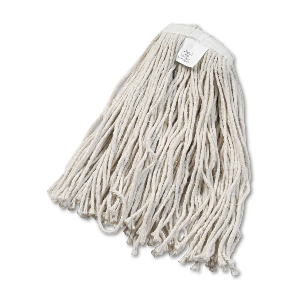Boardwalk #20 Cut-End Cotton Wet Mop Head - White (12/Carton)