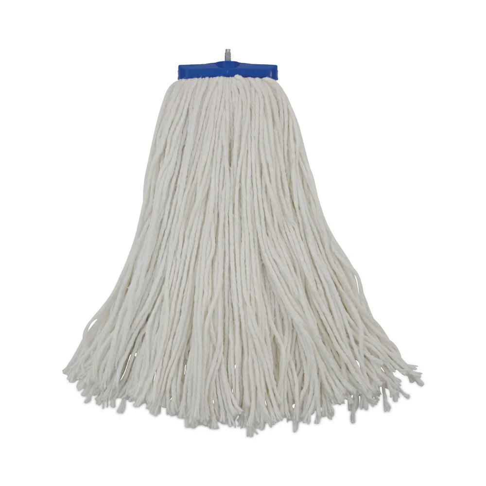 Boardwalk 16 oz. Rayon Cut-End Lie-Flat Wet Mop Head - White