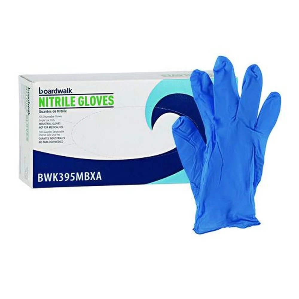 Boardwalk 5 mil. Disposable Powder-Free Nitrile Gloves - Medium, Blue (1000/Carton)