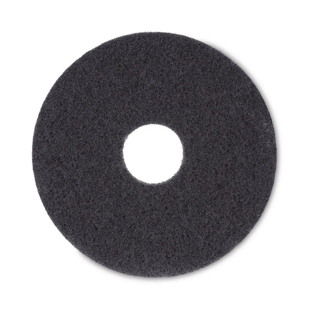 Boardwalk 13 in. Diameter Stripping Floor Pads - Black (5/Carton)