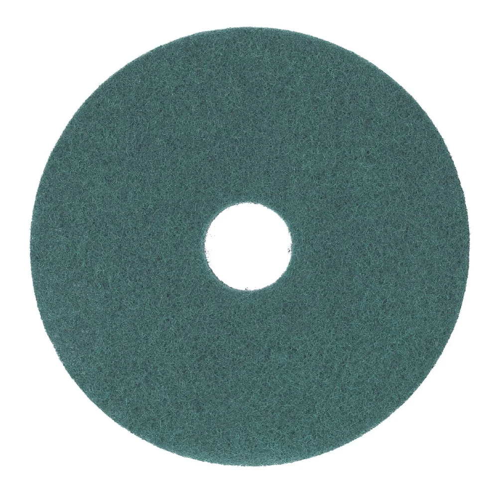 Boardwalk BWK4013GRE 13 in. Diameter Heavy-Duty Scrubbing Floor Pads - Green (5/Carton)