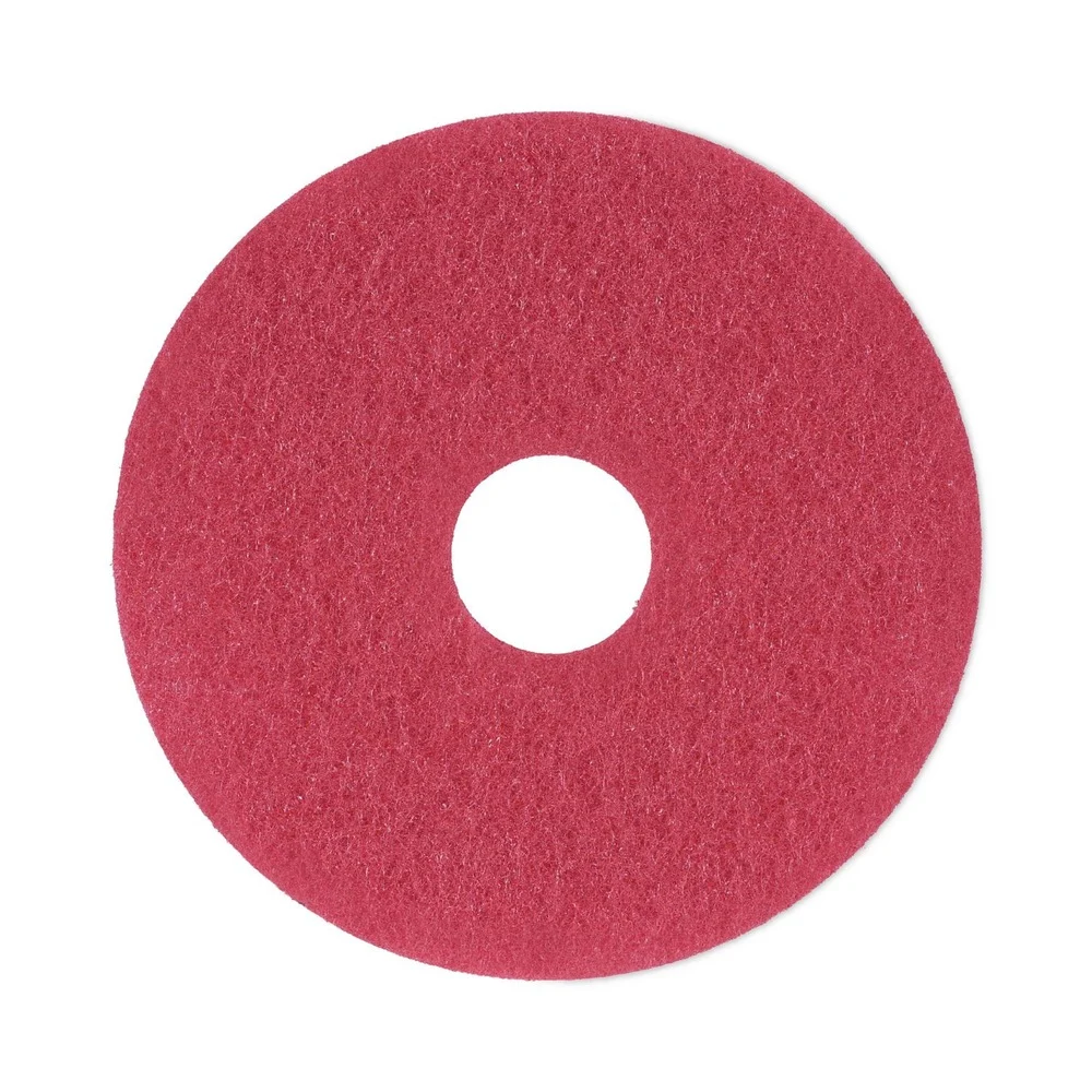 Boardwalk BWK4013RED 13 in. Diameter Buffing Floor Pads - Red (5/Carton)