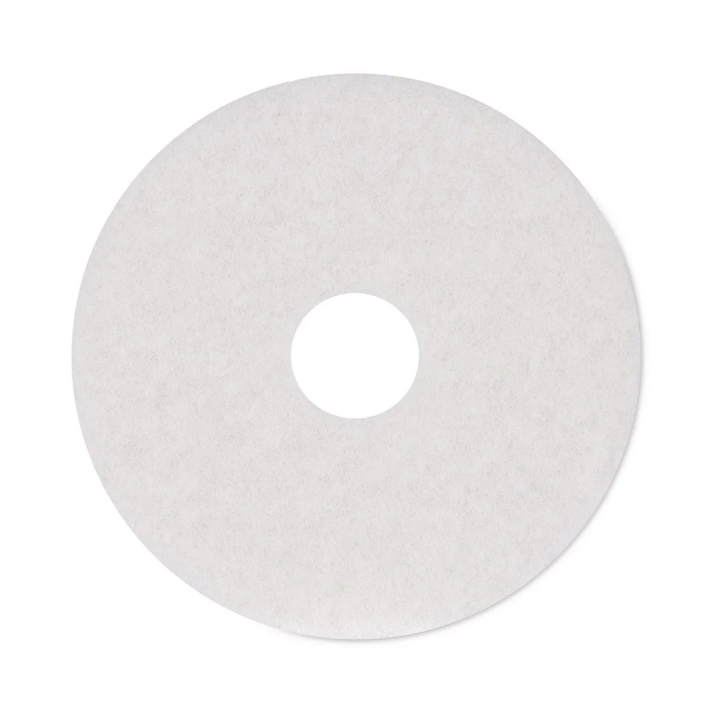 Boardwalk 15 in. Diameter Polishing Floor Pads - White (5/Carton)