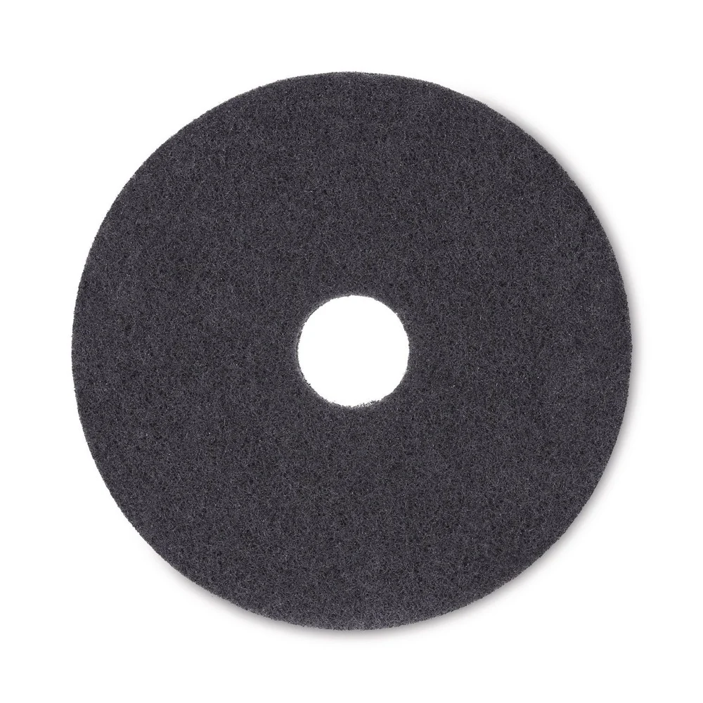 Boardwalk 16 in. Diameter Stripping Floor Pads - Black (5/Carton)
