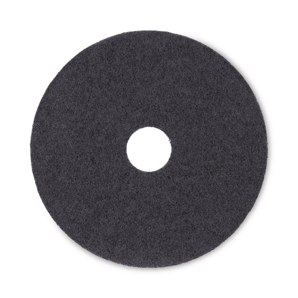 Boardwalk 17 in. Diameter Stripping Floor Pads - Black (5/Carton)