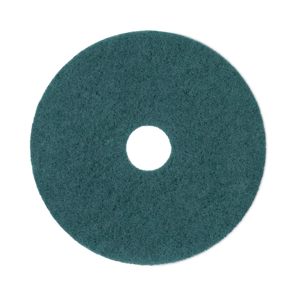 Boardwalk 17 in. Diameter Heavy-Duty Scrubbing Floor Pads - Green (5/Carton)