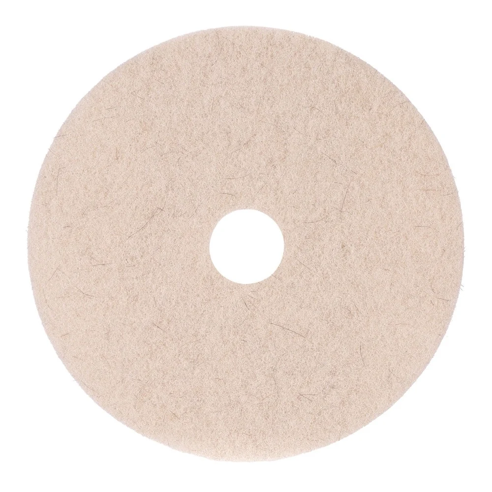 Boardwalk 17 in. Diameter Natural Hog Hair Burnishing Floor Pads - Tan (5/Carton)
