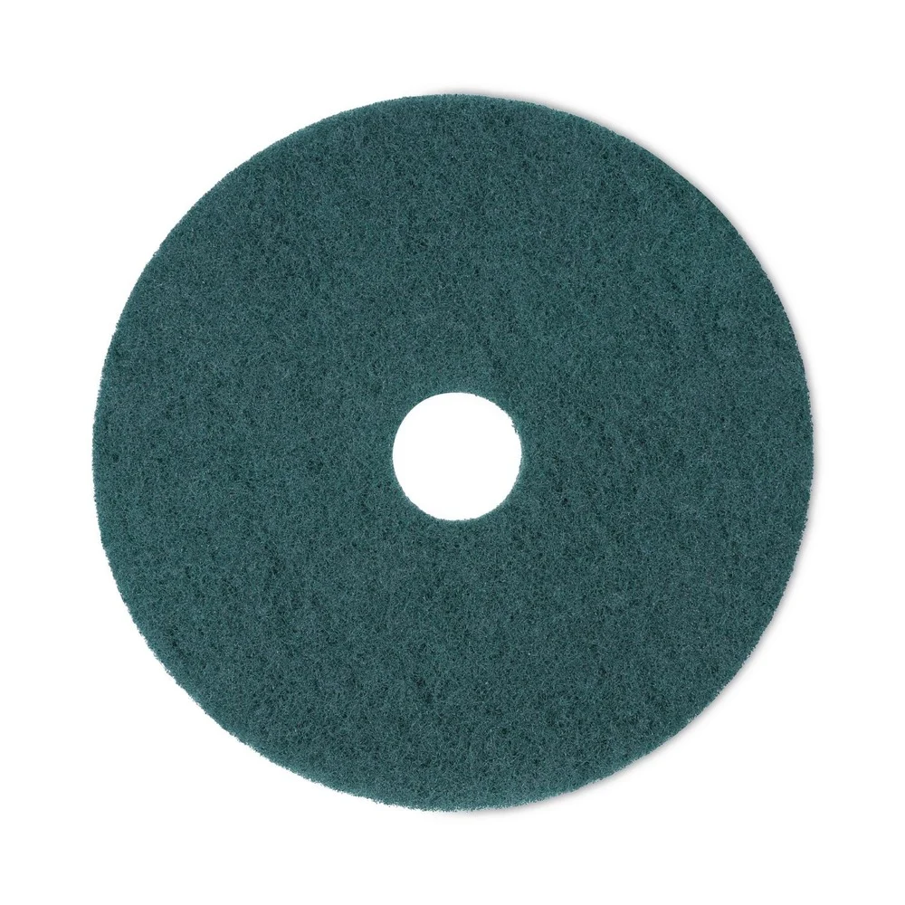 Boardwalk 18 in. Diameter Heavy-Duty Scrubbing Floor Pads - Green (5/Carton)