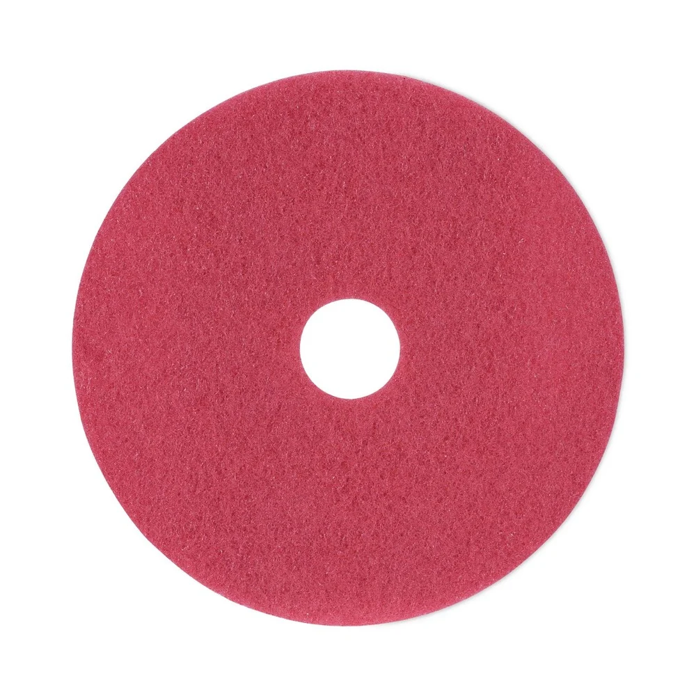 Boardwalk BWK4018RED 18 in. Diameter Buffing Floor Pads - Red (5/Carton)