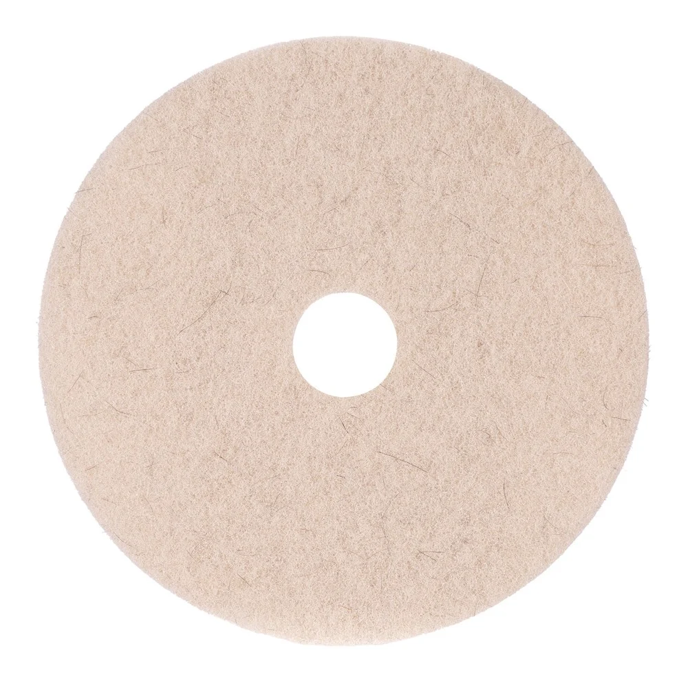 Boardwalk 19 in. Diameter Natural Hog Hair Burnishing Floor Pads - Tan (5/Carton)
