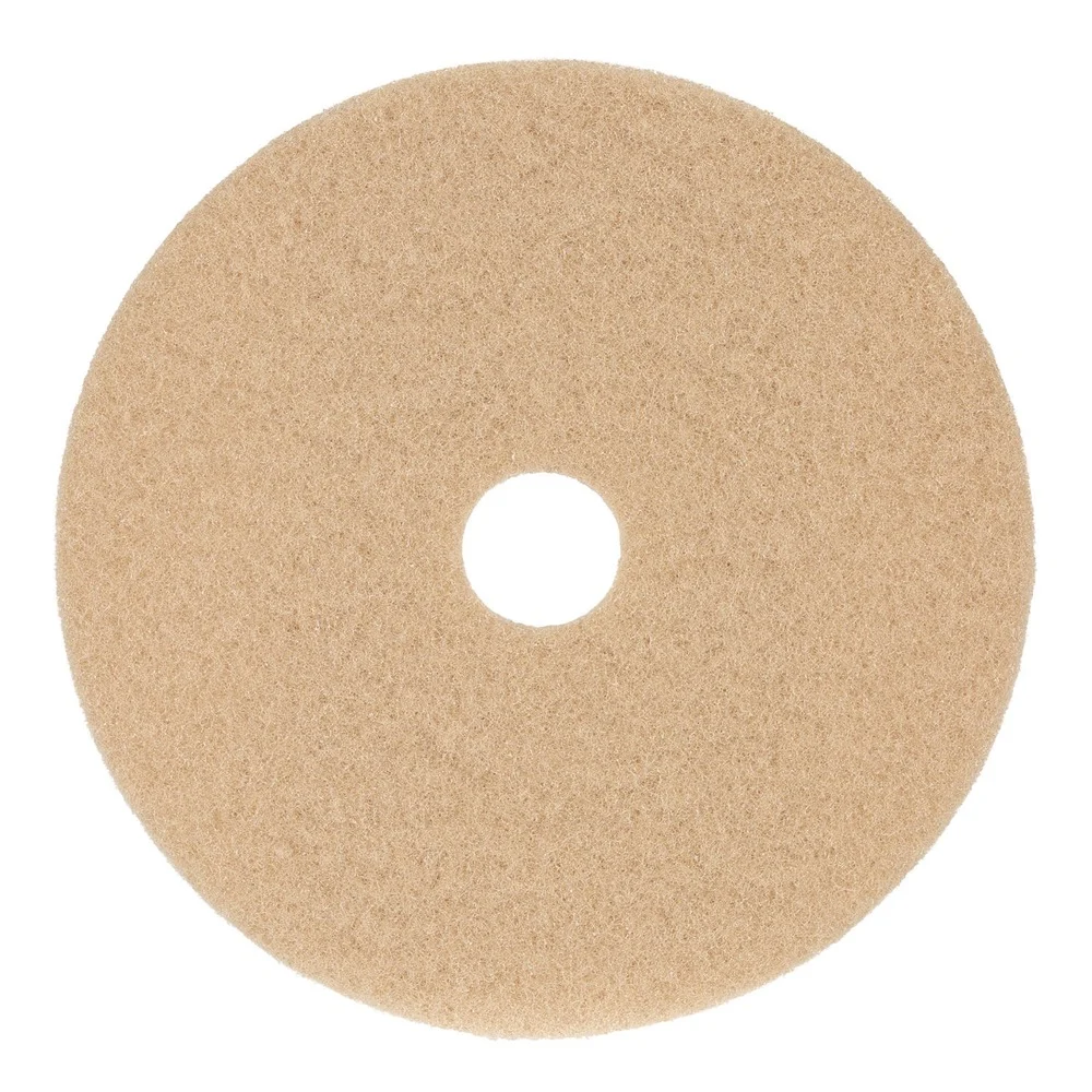 Boardwalk 19 in. Diameter Burnishing Floor Pads - Tan (5/Carton)