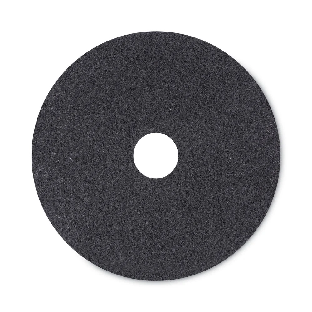 Boardwalk 20 in. Diameter High Performance Stripping Floor Pads - Black (5/Carton)