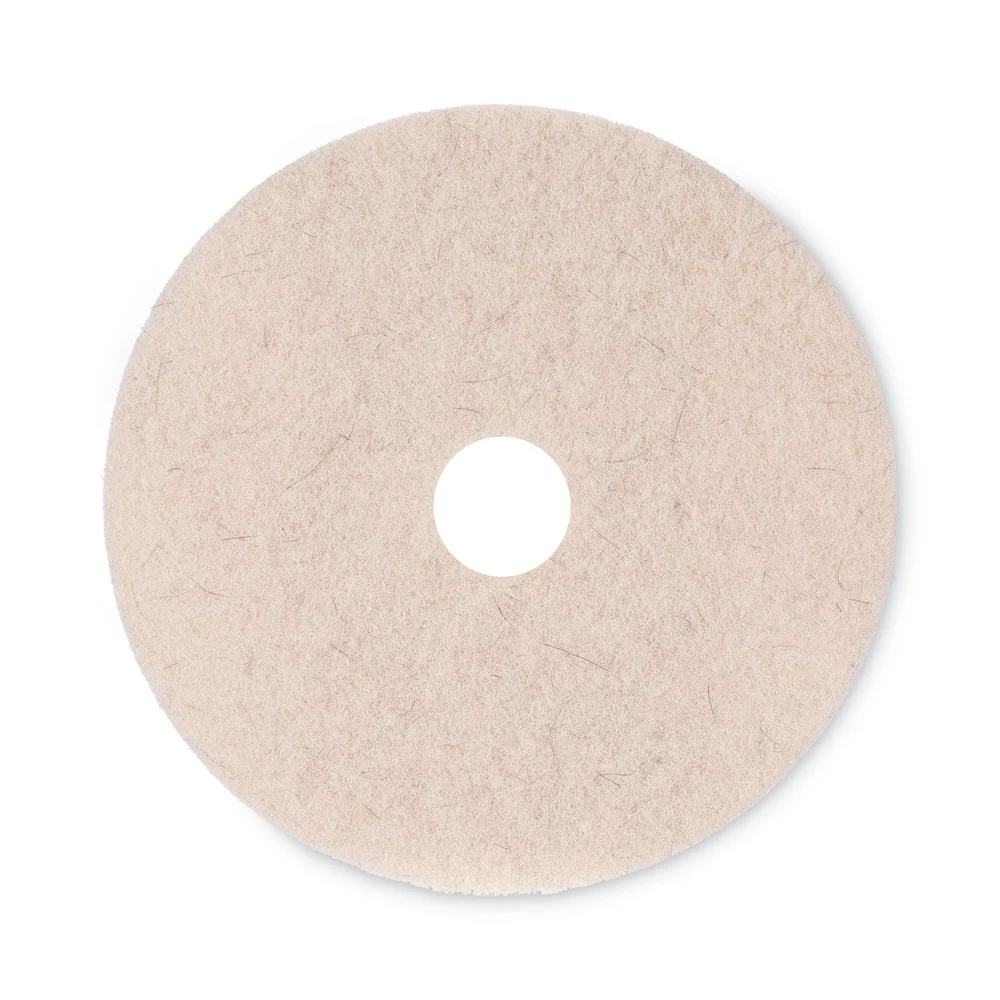 Boardwalk 20 in. Diameter Natural Hog Hair Burnishing Floor Pads - Tan (5/Carton)