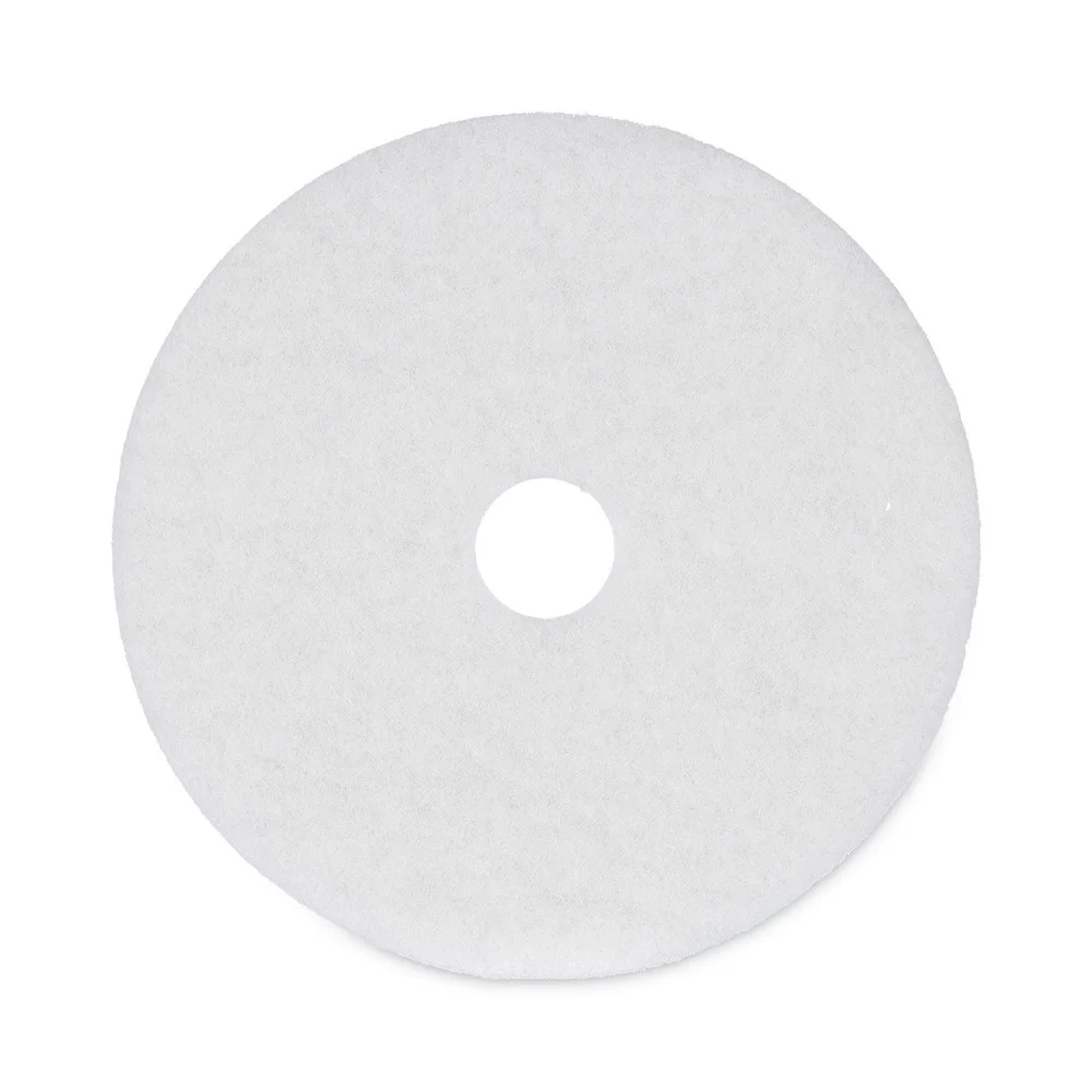 Boardwalk 20 in. Diameter Polishing Floor Pads - White (5/Carton)