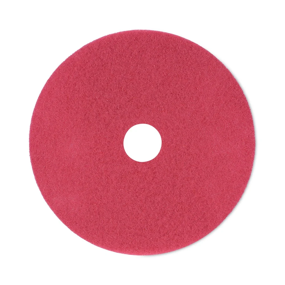 Boardwalk 21 in. Diameter Buffing Floor Pads - Red (5/Carton)