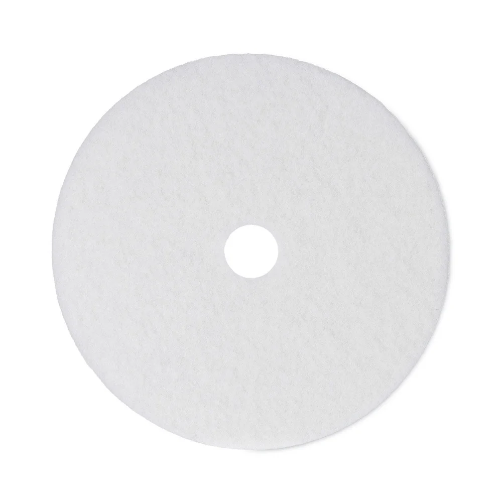Boardwalk 21 in. Diameter Polishing Floor Pads - White (5/Carton)