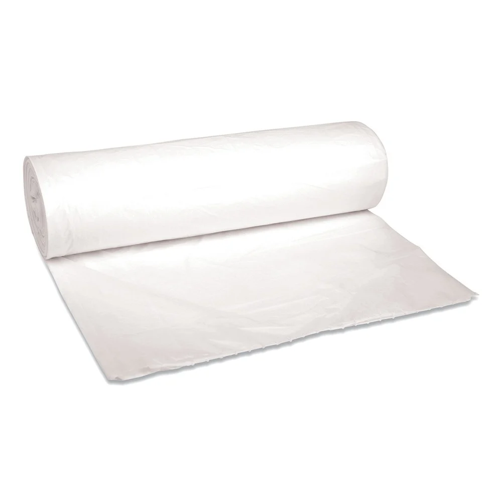 Boardwalk 40 in. x 46 in. 45 gal. 0.6 mil Low-Density Waste Can Liners - White (100/Carton)