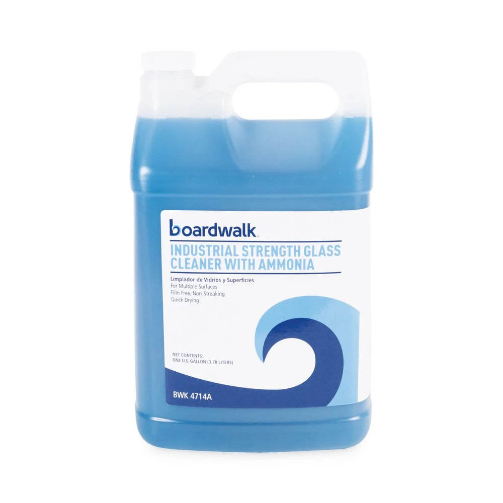 Boardwalk 1 Gallon Bottle Industrial Strength Glass Cleaner with Ammonia