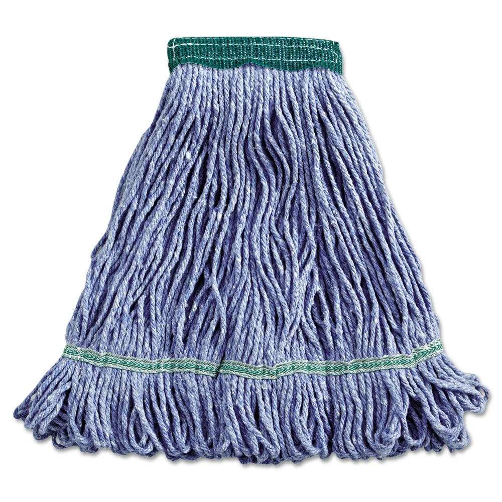 Boardwalk 5 in. Headband Super Loop Cotton/Synthetic Fiber Wet Mop Heads - Blue, Medium