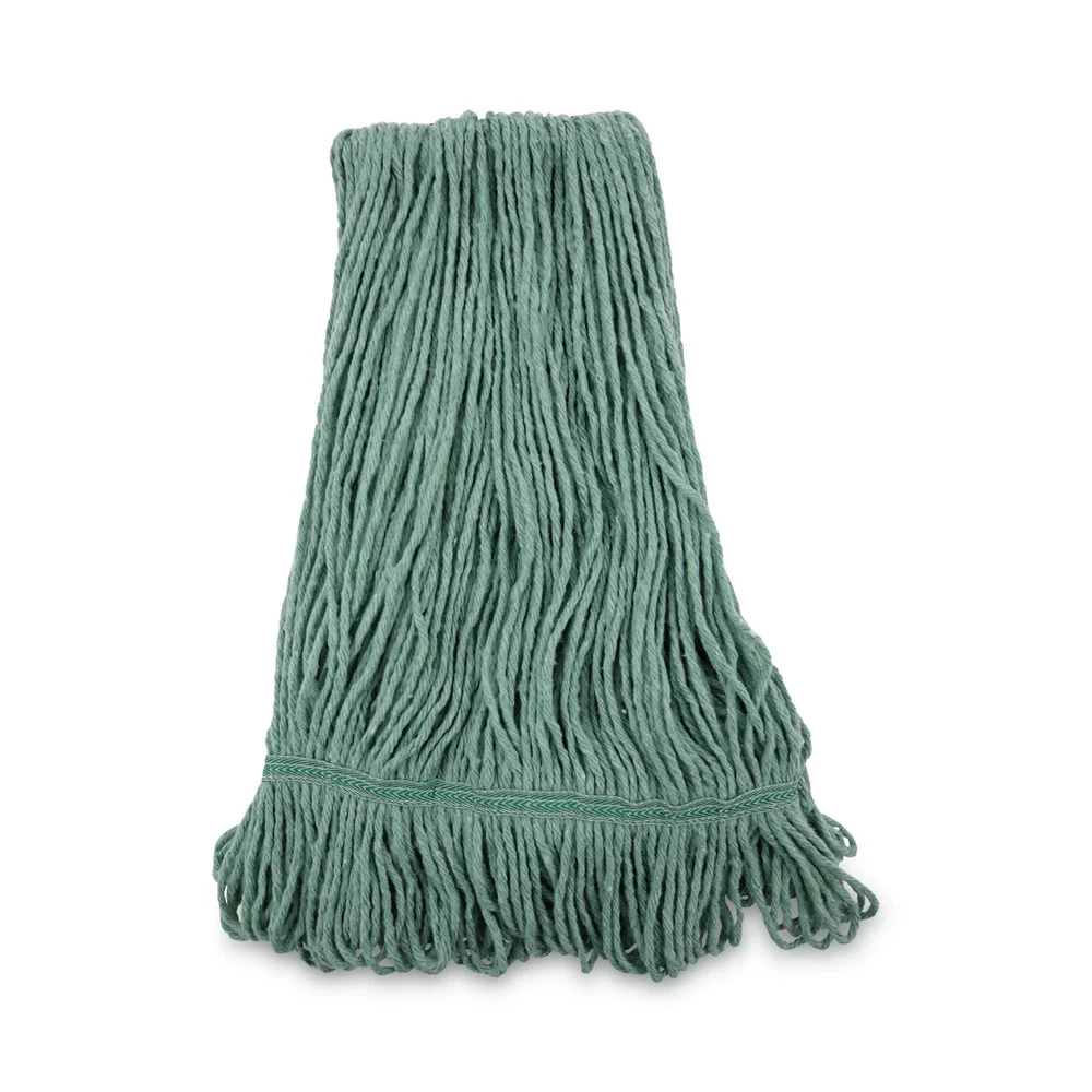 Boardwalk Premium Standard Cotton/Rayon Fiber Mop Head - Medium, Green (12/Carton)