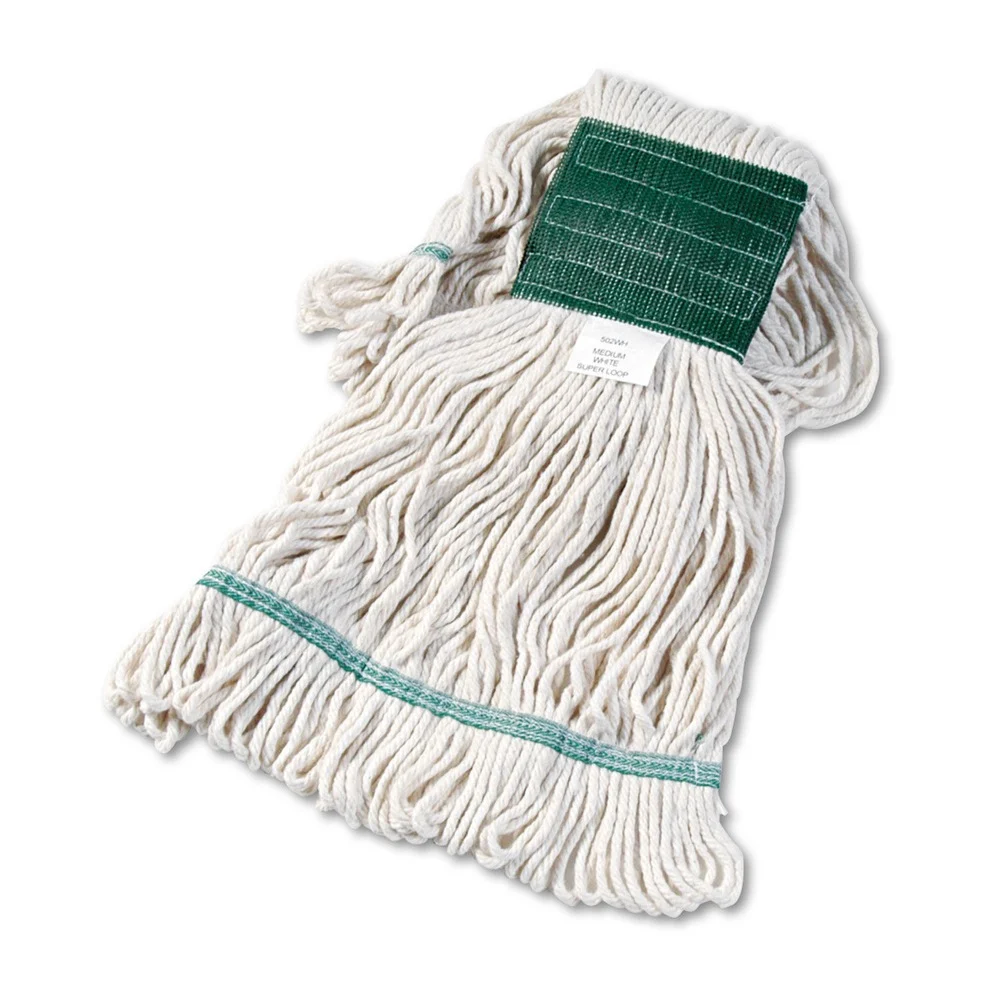 Boardwalk 5 in. Super Loop Cotton/Synthetic Fiber Wet Mop Head - Medium, White