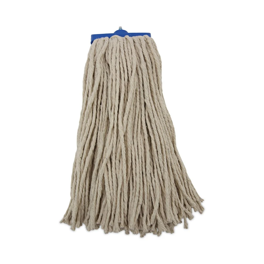 Boardwalk 16 oz. Cut-End Lie-Flat Cotton Wet Mop Head - White (12/Carton)